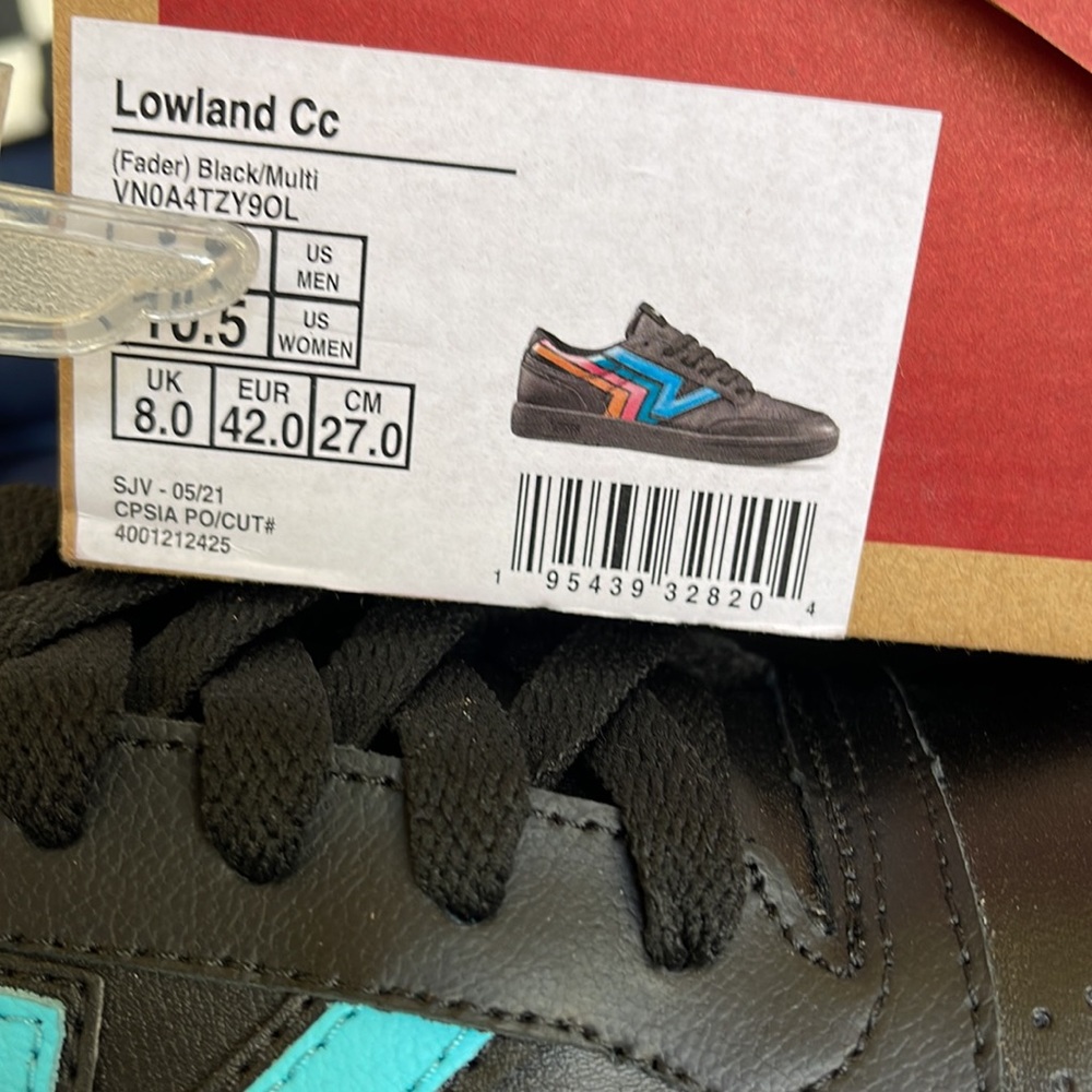 Vans Men’s Lowland CC Fader Black/Multi Sneakers - Picture 14 of 16